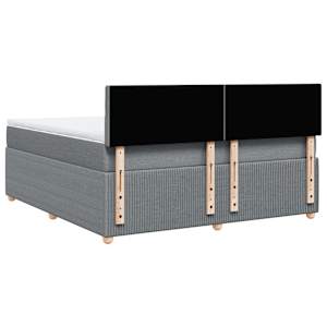 Box spring postel s matrací světle šedá 180 x 200 cm textil - obrázek 8