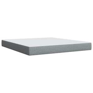Box spring postel s matrací světle šedá 180 x 200 cm textil - obrázek 10