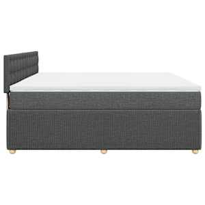 Box spring postel s matrací tmavě šedá 180x200 cm textil - obrázek 7