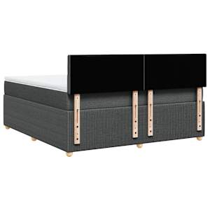Box spring postel s matrací tmavě šedá 180x200 cm textil - obrázek 8