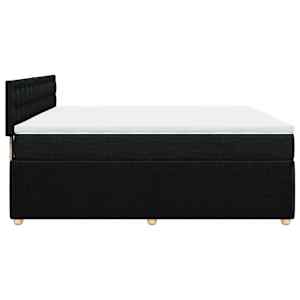 Box spring postel s matrací černá 180x200 cm textil - obrázek 7