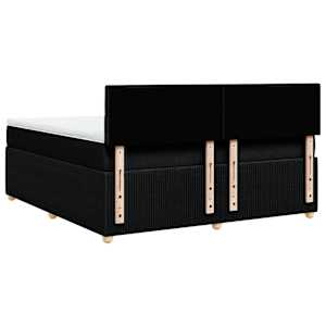 Box spring postel s matrací černá 180x200 cm textil - obrázek 8