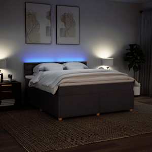 Box spring postel s matrací tmavě hnědá 180x200 cm textil - obrázek 5