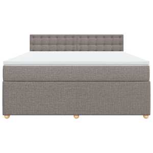Box spring postel s matrací taupe 180x200 cm textil - obrázek 6