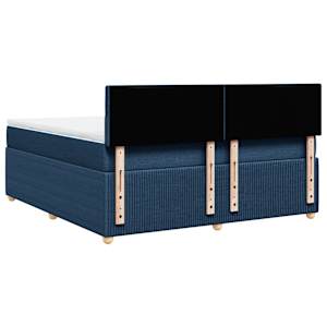 Box spring postel s matrací modrá 180x200 cm textil - obrázek 8
