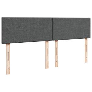 Box spring postel s matrací tmavě šedá 200x200 cm textil - obrázek 12