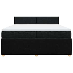 Box spring postel s matrací černá 200x200 cm textil - obrázek 6