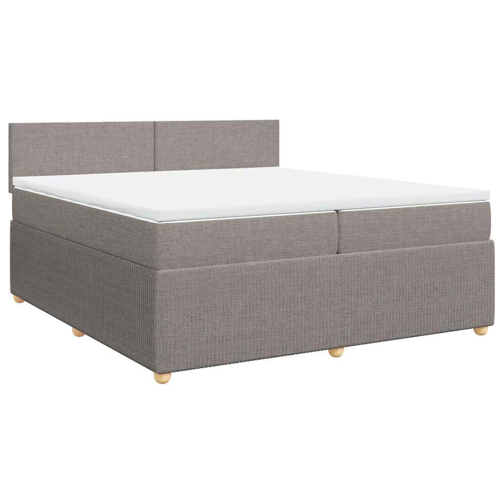 Thumbnail - vidaXL Boxspringbett mit Matratze Taupe 200x200 cm Stoff