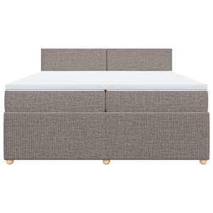 Box spring postel s matrací taupe 200x200 cm textil - obrázek 6