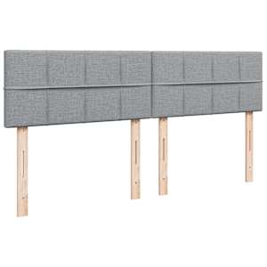 Box spring postel s matrací světle šedá 200 x 200 cm textil - obrázek 12