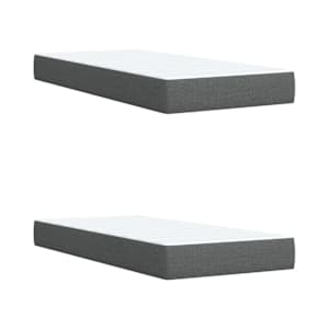 Box spring postel s matrací tmavě šedá 200x200 cm textil - obrázek 10