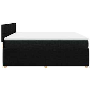 Box spring postel s matrací černá 200x200 cm textil - obrázek 7