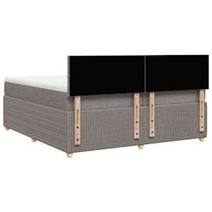 Box spring postel s matrací taupe 200x200 cm textil - obrázek 8