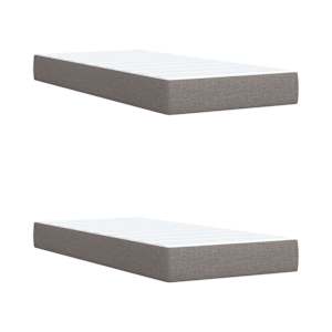 Box spring postel s matrací taupe 200x200 cm textil - obrázek 10