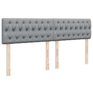 Box spring postel s matrací světle šedá 200 x 200 cm textil - obrázek 12