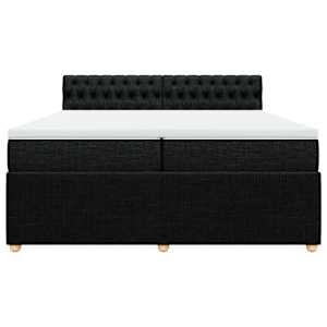 Box spring postel s matrací černá 200x200 cm textil - obrázek 6