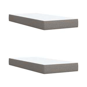 Box spring postel s matrací taupe 200x200 cm textil - obrázek 10