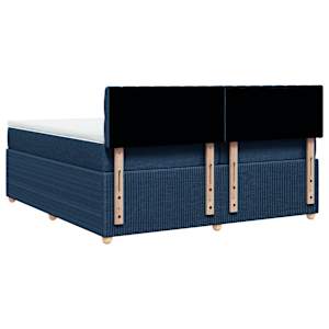 Box spring postel s matrací modrá 200x200 cm textil - obrázek 8