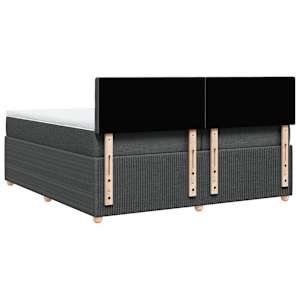 Box spring postel s matrací tmavě šedá 200x200 cm textil - obrázek 8