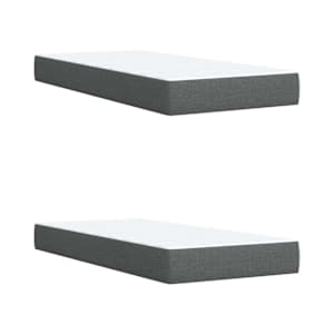 Box spring postel s matrací tmavě šedá 200x200 cm textil - obrázek 10