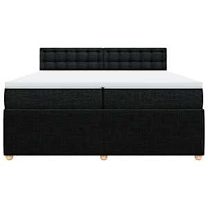 Box spring postel s matrací černá 200x200 cm textil - obrázek 6