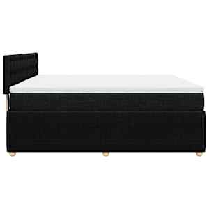 Box spring postel s matrací černá 200x200 cm textil - obrázek 7