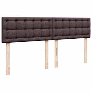 Box spring postel s matrací tmavě hnědá 200x200 cm textil - obrázek 12