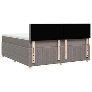 Box spring postel s matrací taupe 200x200 cm textil - obrázek 8