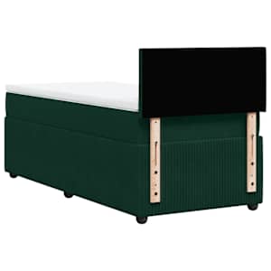 Box spring postel s matrací tmavě zelená 80 x 200 cm samet - obrázek 8