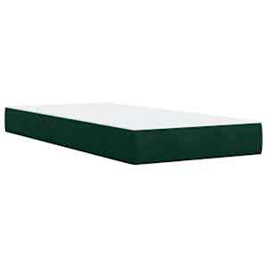 Box spring postel s matrací tmavě zelená 80 x 200 cm samet - obrázek 10