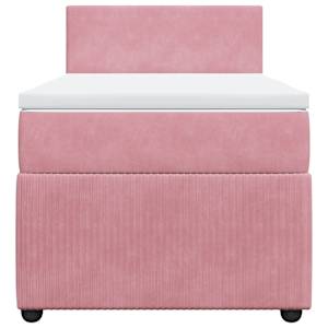 Box spring postel s matrací růžová 80 x 200 cm samet - obrázek 6