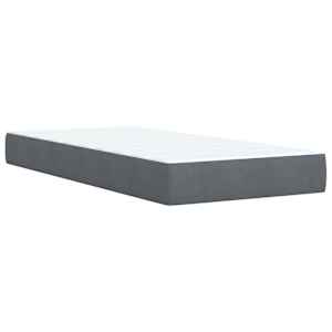Box spring postel s matrací tmavě šedá 80 x 200 cm samet - obrázek 10