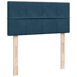 Box spring postel s matrací modrá 80 x 200 cm samet - obrázek 12