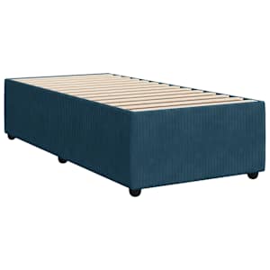 Box spring postel s matrací modrá 80 x 200 cm samet - obrázek 9
