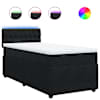 vidaXL kontinentaalvoodi madratsiga, must, 80x200 cm, samet