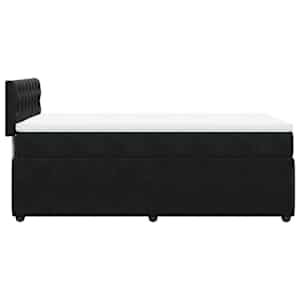 Box spring postel s matrací černá 80 x 200 cm samet - obrázek 7