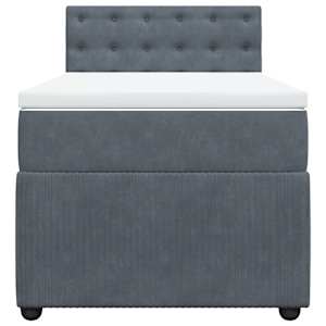 Box spring postel s matrací tmavě šedá 80 x 200 cm samet - obrázek 6