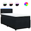 vidaXL kontinentaalvoodi madratsiga, must, 80x200 cm, samet