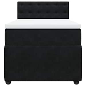 Box spring postel s matrací černá 80 x 200 cm samet - obrázek 6