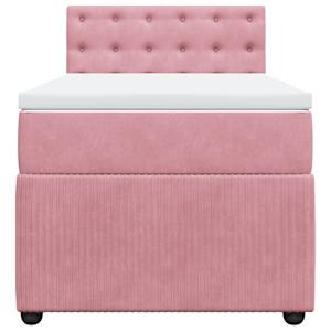 Box spring postel s matrací růžová 80 x 200 cm samet - obrázek 6