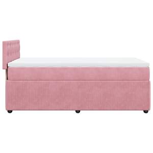 Box spring postel s matrací růžová 80 x 200 cm samet - obrázek 7