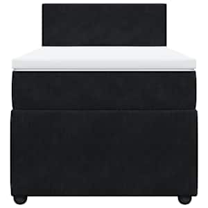 Box spring postel s matrací černá 90x190 cm samet - obrázek 6