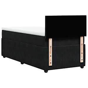 Box spring postel s matrací černá 90x190 cm samet - obrázek 8