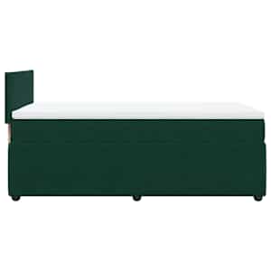 Box spring postel s matrací tmavě zelená 90x190 cm samet - obrázek 7