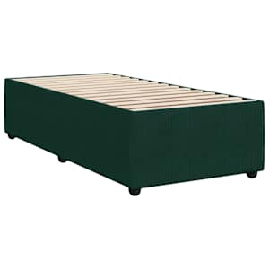 Box spring postel s matrací tmavě zelená 90x190 cm samet - obrázek 9