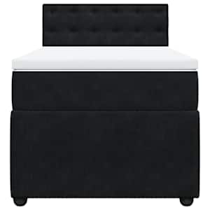 Box spring postel s matrací černá 90x190 cm samet - obrázek 6