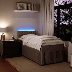 Box spring postel s matrací světle šedá 90x190 cm samet - obrázek 5