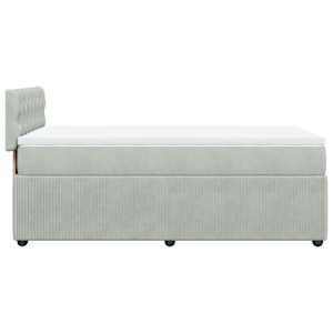 Box spring postel s matrací světle šedá 90x190 cm samet - obrázek 7