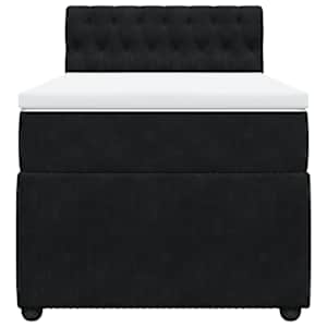 Box spring postel s matrací černá 90x190 cm samet - obrázek 6