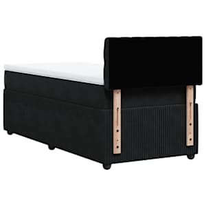 Box spring postel s matrací černá 90x190 cm samet - obrázek 8